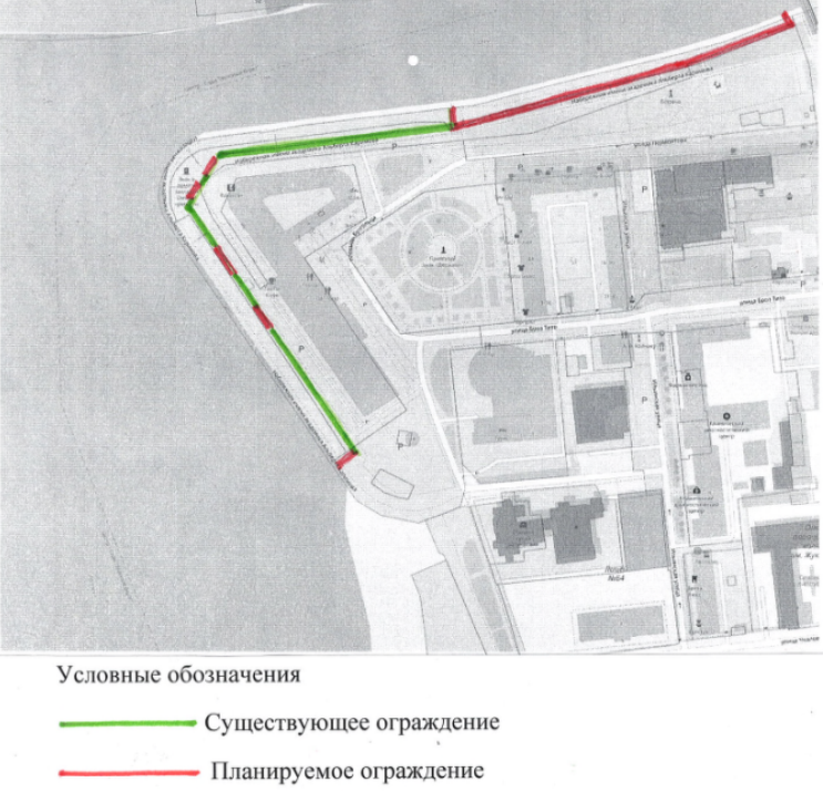 В Омске за 1,7 миллиона установят 3D-забор на набережной речного вокзала