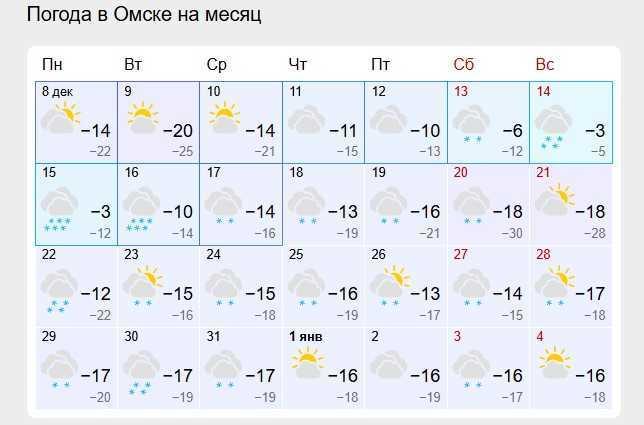 Снегопады до Нового года: какой будет погода в Омске до конца декабря?