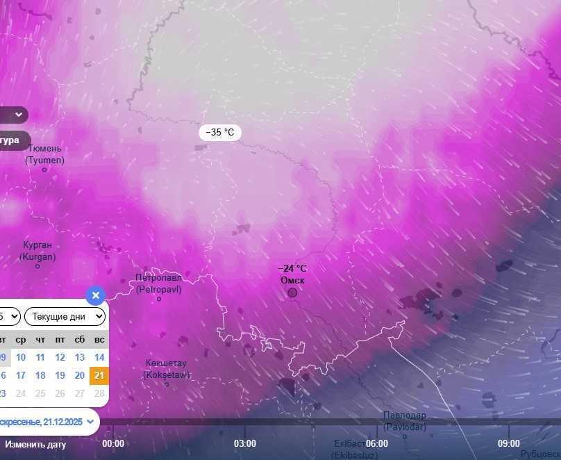 Снова до -34: в Омской области начнётся вторая волна морозов