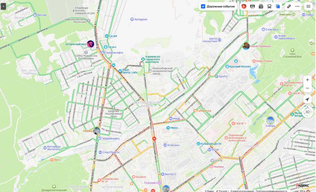 Новосибирск сковали 9-балльные пробки из-за визита Владимира Путина