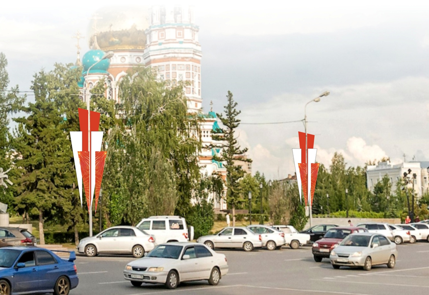 Омская мэрия потратит на украшения ко Дню защитника Отечества 238 тысяч рублей