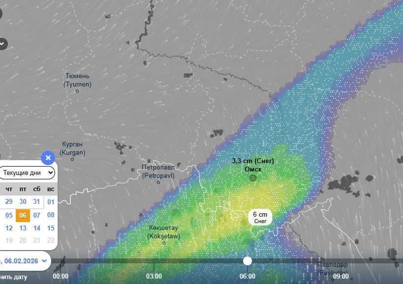Омск к середине недели накроет мощный снегопад