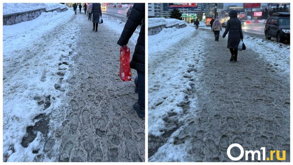«Ходить невозможно»: тротуары Новосибирска превратились в снежную кашу после потепления
