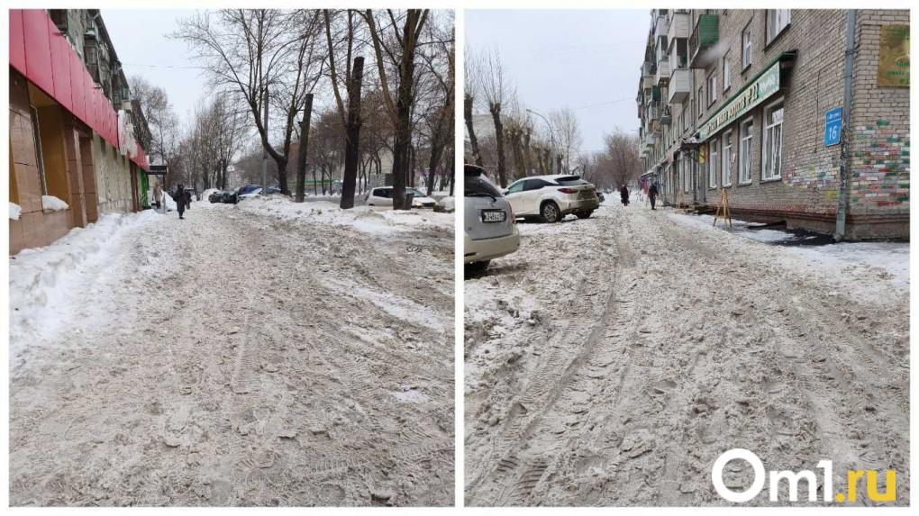 «Ходить невозможно»: тротуары Новосибирска превратились в снежную кашу после потепления