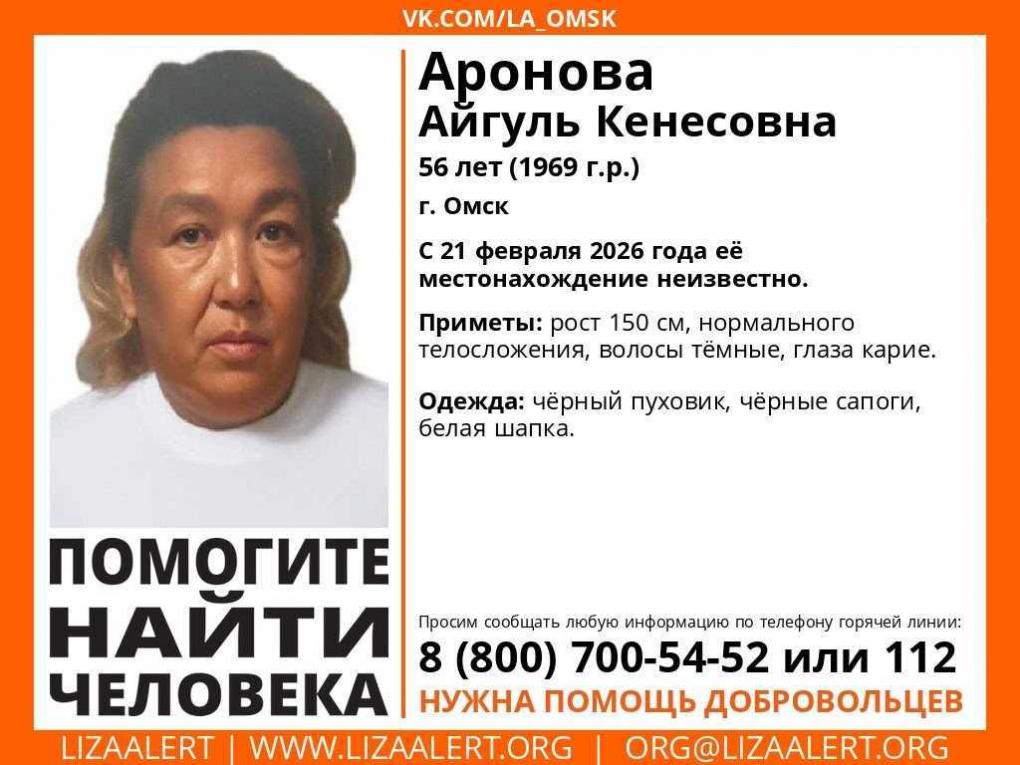 В Омске около месяца не могут найти 56-летнюю женщину