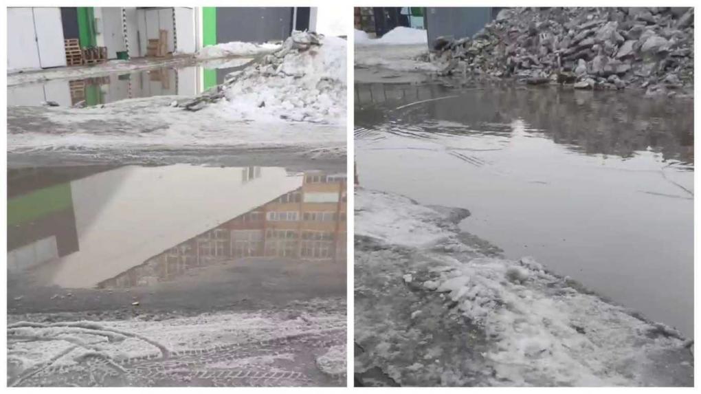 Не пройти, не проехать: какие места города оказались под водой из-за оттепели — «карта луж» Новосибирска