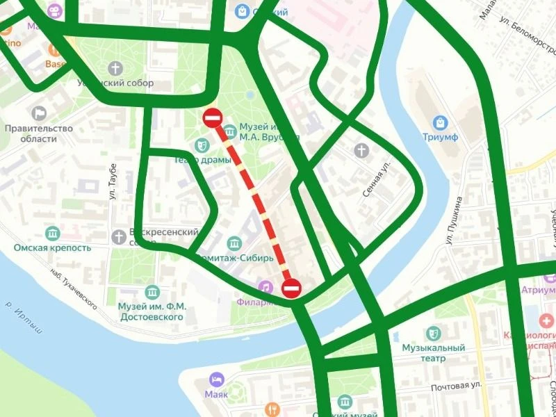 В Омске изменили сроки перекрытия Любинского проспекта