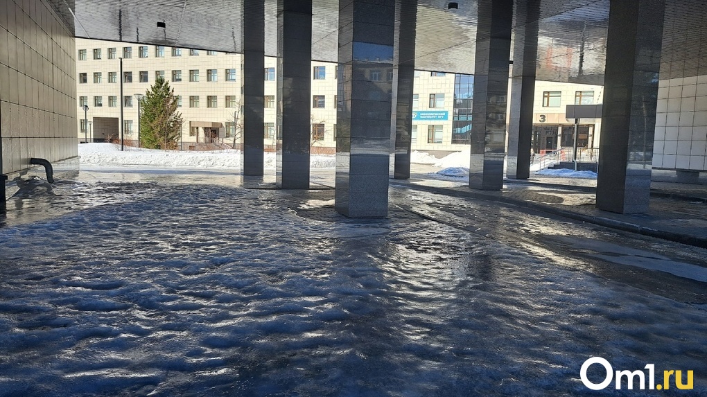Все на каток! Новосибирские дороги и тротуары покрылись льдом