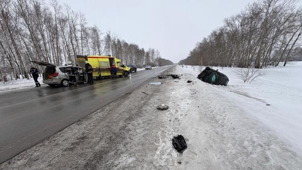 Шесть человек пострадали в аварии на трассе в Омской области