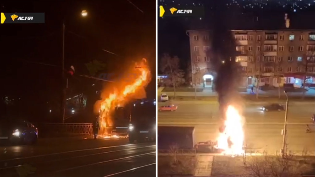 В ночь на 9 мая в Новосибирске взорвался газовый баллон фуры на улице Богдана Хмельницкого