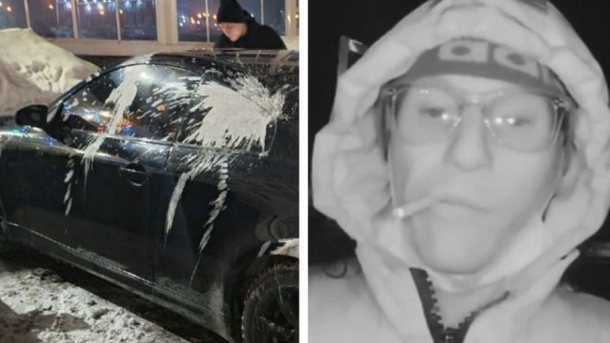Неизвестный облил машину за 2 млн рублей кислотой в Новосибирске. ВИДЕО