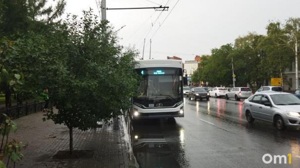 Ливень парализовал электротранспорт в Омске