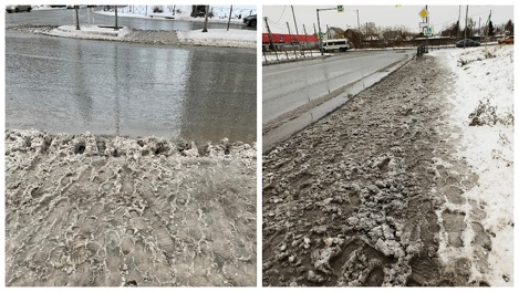 «Город-каша»: новосибирцы пожаловались на плохую уборку снега в городе. ФОТО