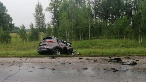 Kia и Volvo столкнулись лоб в лоб на трассе «Сибирь»: две жизни оборвались
