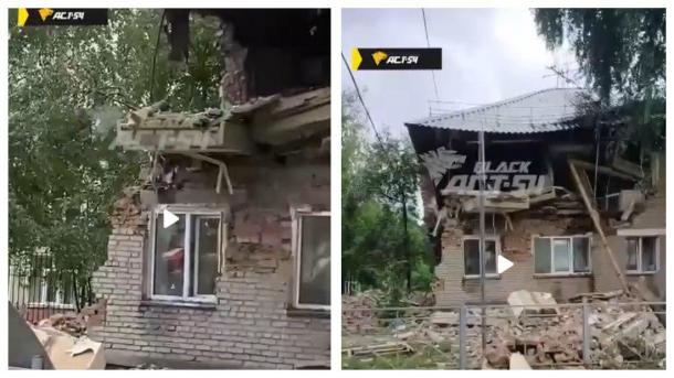 В МЧС назвали причину взрыва двухэтажного дома напротив школы под Новосибирском