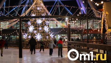 Ленинский округ Омска начали украшать к Новому году