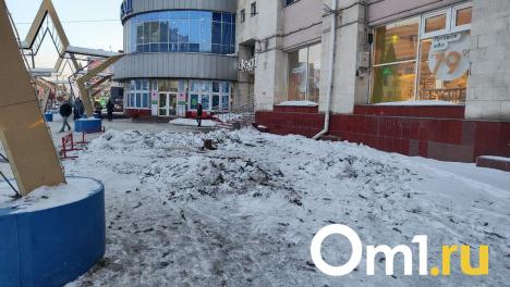 Большую новогоднюю ёлку у торгового центра в Омске убрали