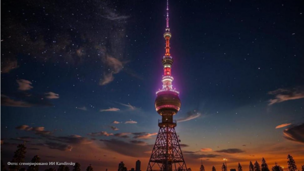 Технопром-2025: новосибирская телебашня зажглась в цветах форума