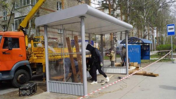 227 новых остановочных павильонов планируется установить в Новосибирске в этом году