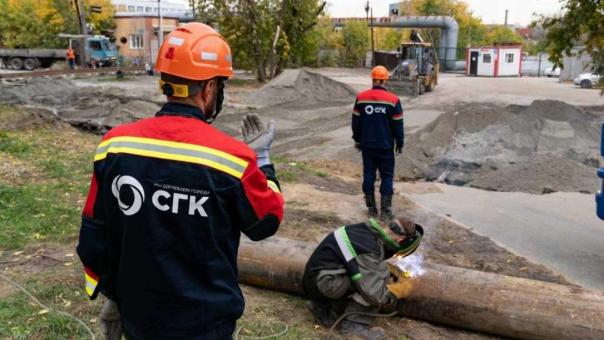 В Новосибирске прошли учения по устранению аварии на теплосетях
