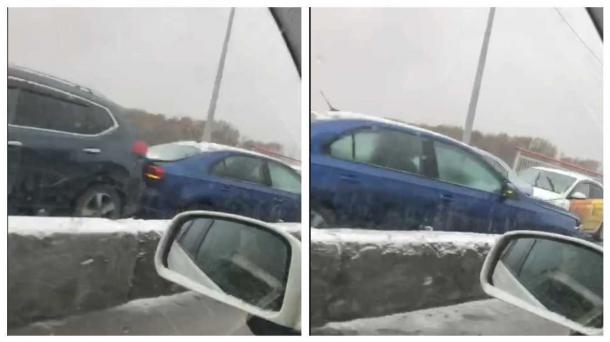 В Новосибирске столкнулись четыре авто, движение перекрыто в сторону Бердска