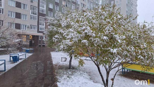 Омск встал в пробках после первого снега