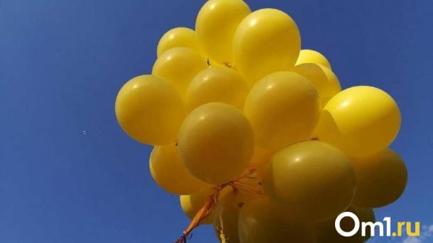 В омских Нефтяниках коммунальную яму украсили воздушными шарами