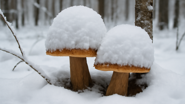 Настоящего грибника мороз не остановит: омичи находят грибы под снегом
