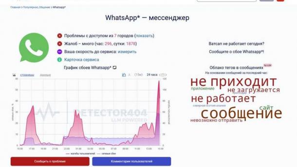 Омичи жалуются на сбои в мессенджере WhatsApp*
