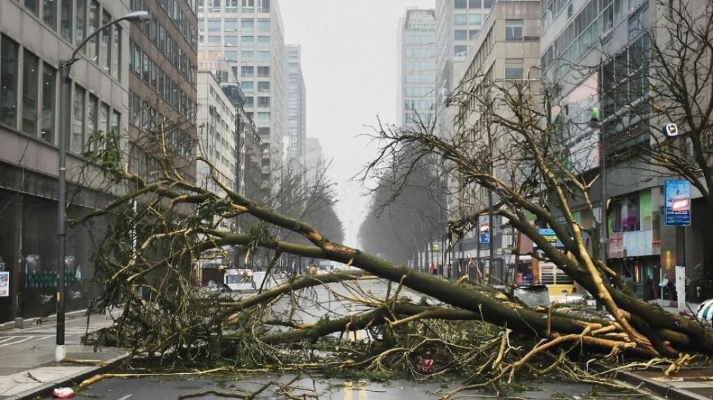 Балконы на Плющихе, деревья у Монумента Славы: ураган изменил облик Новосибирска