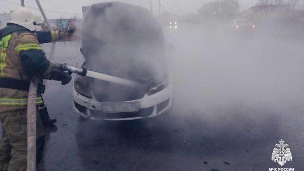 В Называевске Омской области сгорел автомобиль