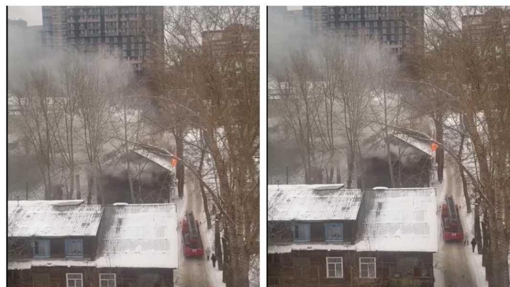 Пожар уничтожил аварийный дом в Новосибирске перед итогами конкурса на снос