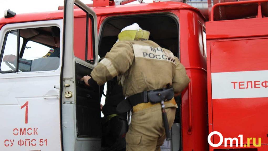 На пожаре в Омской области пострадал мужчина