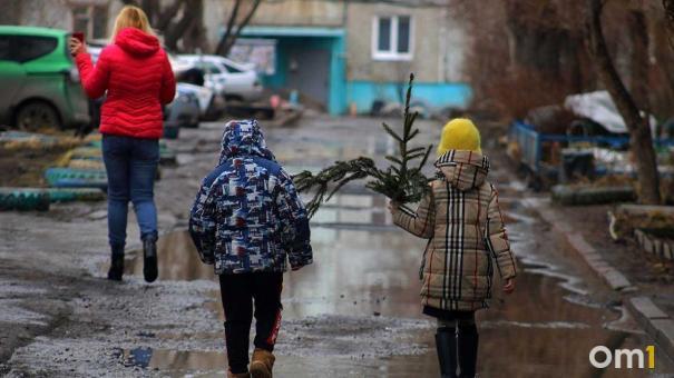 Дождь в декабре: в Омске перед похолоданием пришла оттепель и метель