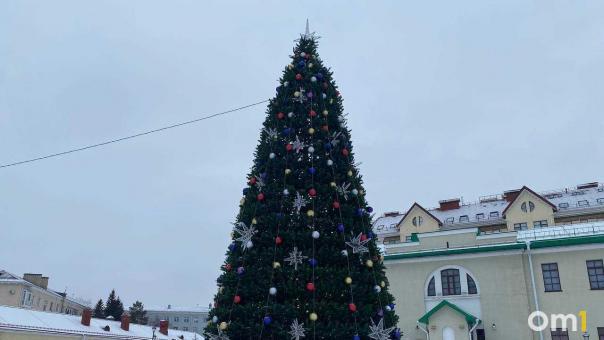 В Омской крепости зажгли главную городскую ёлку