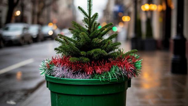 Мишура в синий, гирлянды в серый: как правильно выбросить новогодний декор