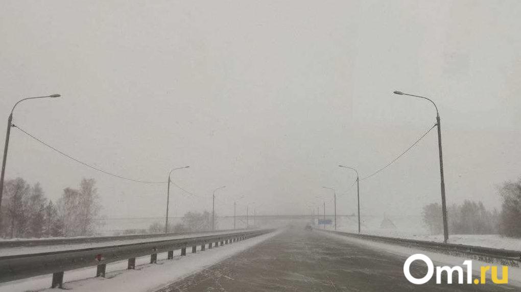 Водитель из-за поломки фуры развёл костёр на трассе в Омской области