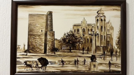 Картина из нефти за 385 тысяч рублей: в Новосибирске продают работу Сабира Чопуроглу