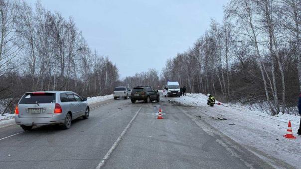 В Омской области в лобовом столкновении погибла водитель иномарки