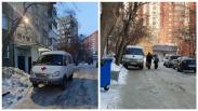Машина «скорой помощи» заблокировала тротуар в Новосибирске на три дня — водитель хамит в ответ на претензии