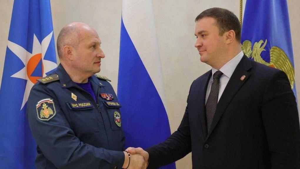 Губернатор Хоценко и глава МЧС Куренков обсудили подготовку к паводку