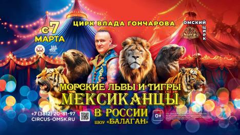 Морские сивучи, хищные кошки, гуси и утки: в Омском цирке пройдёт шоу «Балаган» (0+)