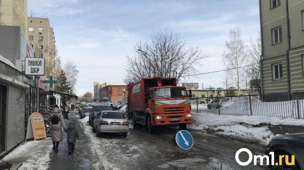 Весеннее тепло в Новосибирске остановило вывоз мусора в десятках дворов