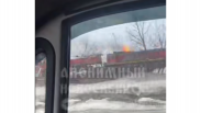 В Первомайском районе Новосибирска заметили горящий локомотив движущегося поезда