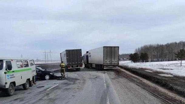 Трое детей пострадали в ДТП на трассе под Новосибирском