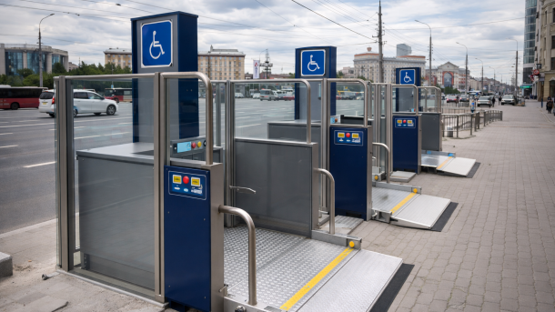 В Новосибирске новые подъёмники для маломобильных на Красном проспекте запустят к августу
