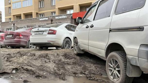 За неделю в Новосибирске фиксируют около 50 машин, припаркованных на газонах