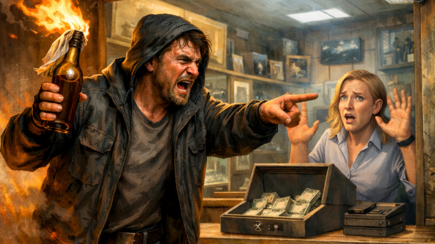 Омич угрожал поджогом ломбарда ради выручки, но ушёл ни с чем