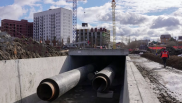В Новосибирске строят теплосети на берегу реки Иня