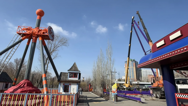 На «Зелёном острове» в Омске состоялся первый запуск нового аттракциона